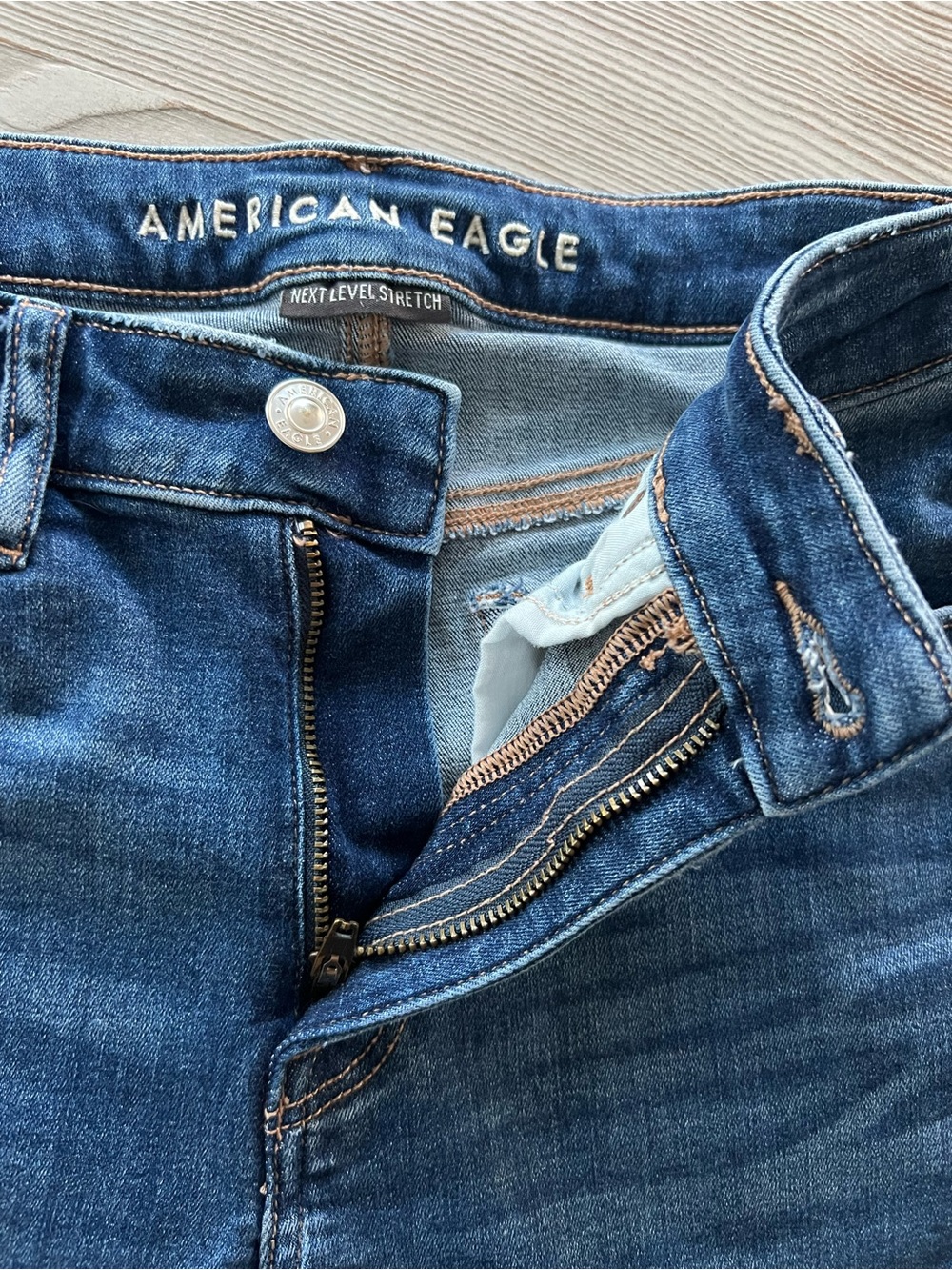 American Eagle Outfitters Indigo Blue Cuffed Denim Shorts - Picture 5 of 5
